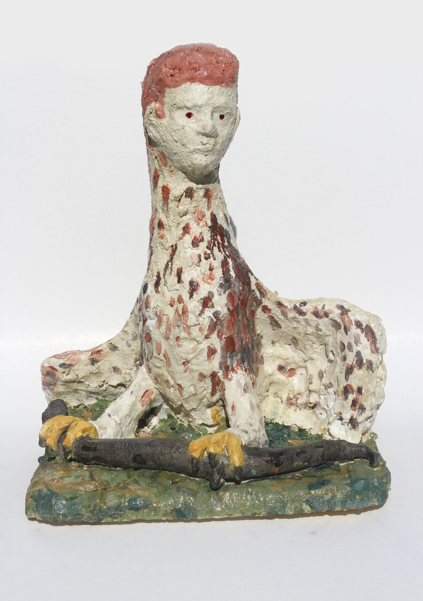 Hadobijec, 41 cm, polychromovan† keramika, 2015