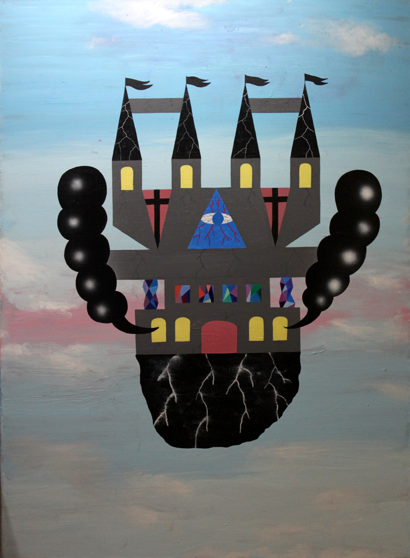 le chateau de liege oil on canvas 140x200 cm